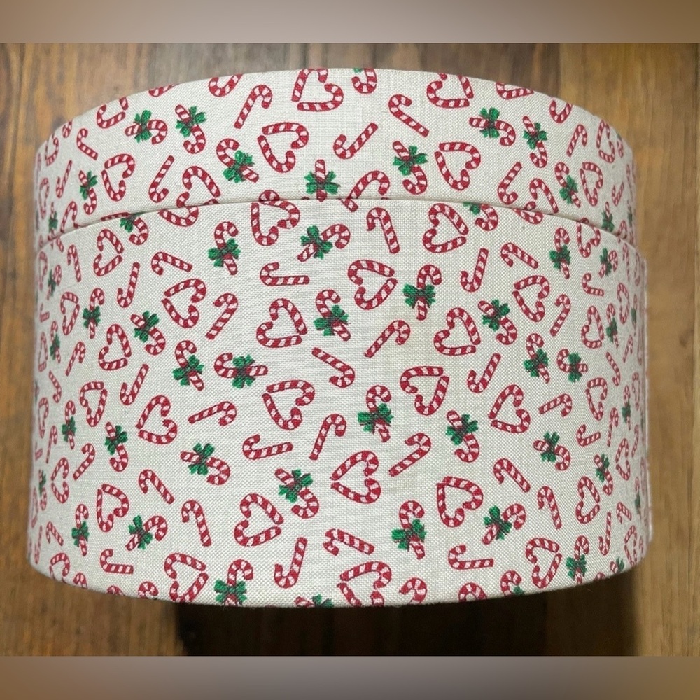 Vintage Christmas Holiday Candy Cane Gift Box Grandmacore